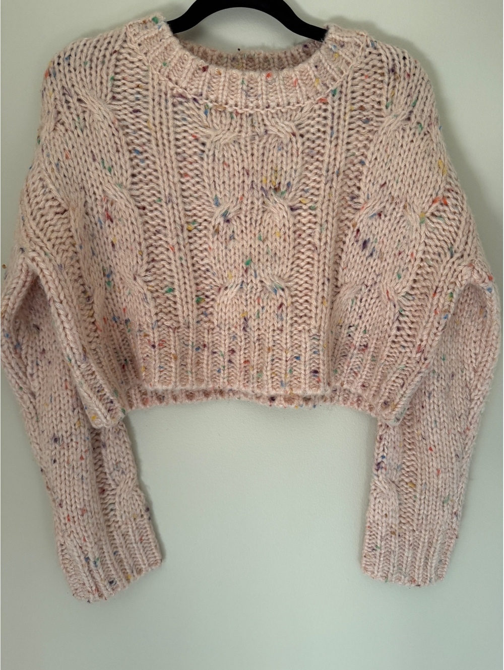 Double Zero, spicy small, cropped knit sweater